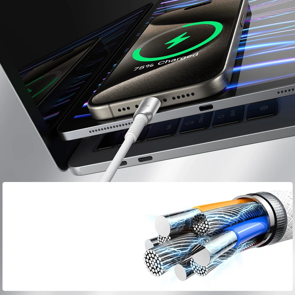 USB laidas Joyroom S-A51 USB-C į USB-C 60W 1.2m pilkas
