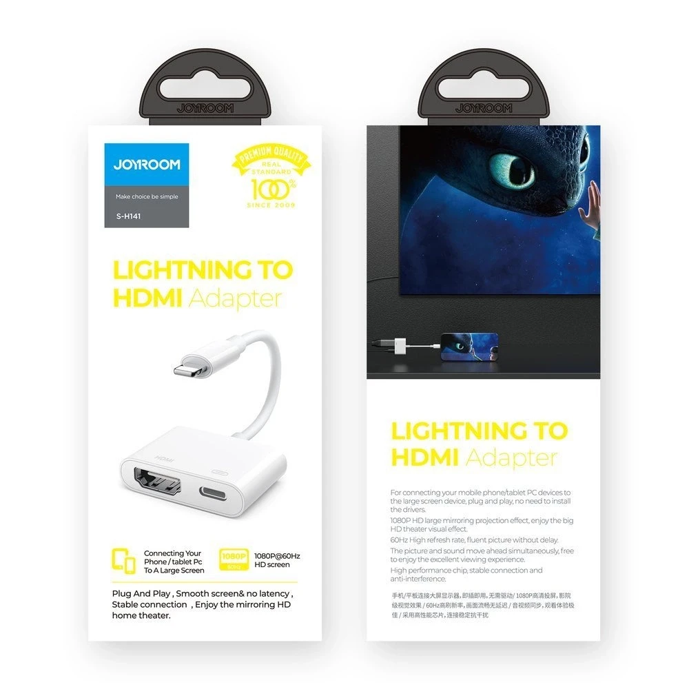 Adapteris Lightning – HDMI Joyroom S-H141 (baltas)
