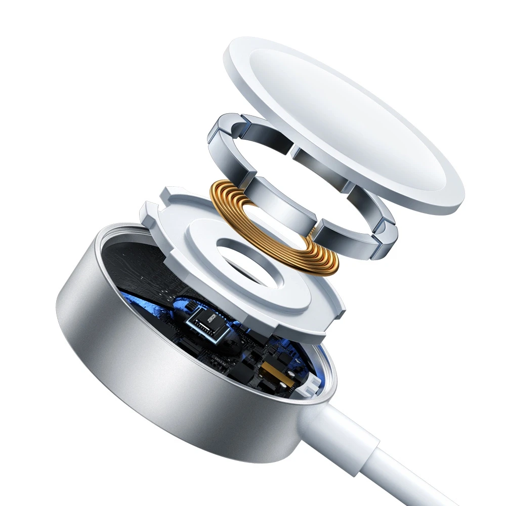 Apple Watch magnetinis įkroviklis Joyroom S-IW008 Lightning + USB-C 5 V 1.2 m (baltas)