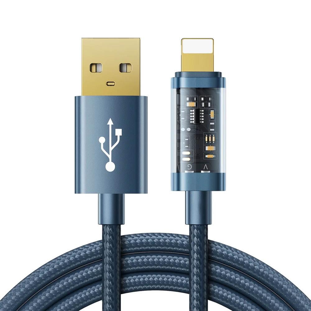 Kabelis prie USB-A / Lightning / 2.4A / 1.2m Joyroom S-UL012A12 (mėlynas)