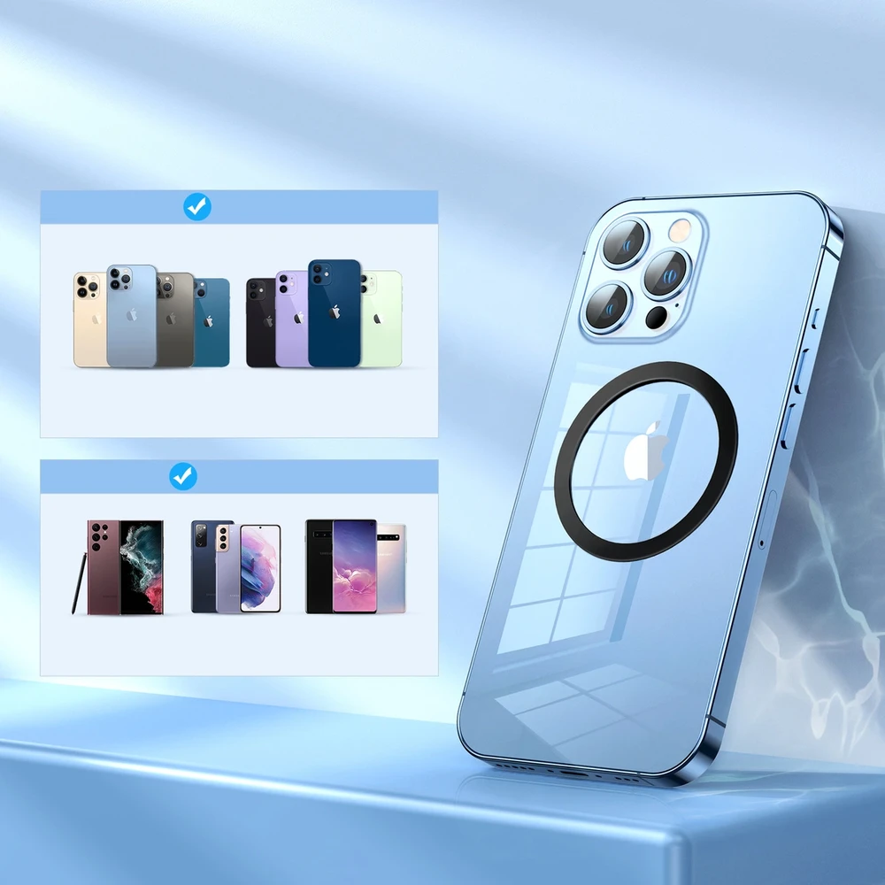 Joyroom set of metal magnetic rings for smartphone 2 pcs. rožinės spalvos (JR-Mag-M3)