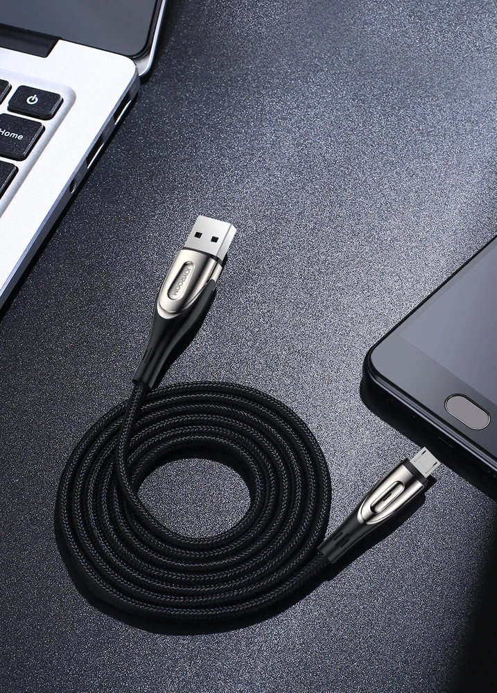 Micro USB 3A greito įkrovimo laidas 1.2 m Joyroom S-M411 (juodas)