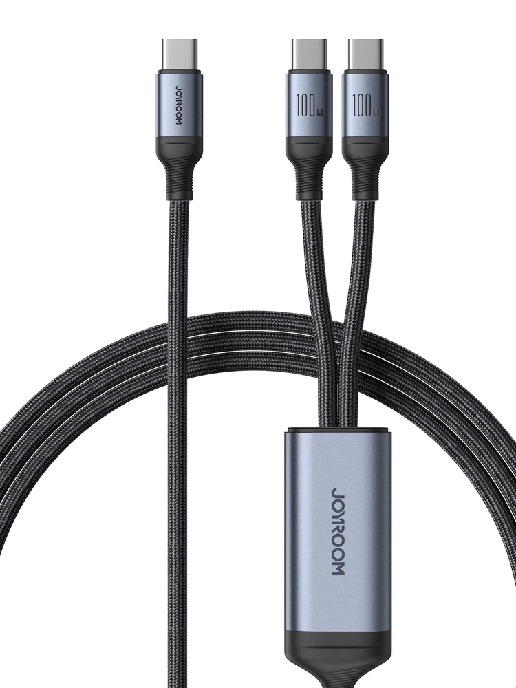 Joyroomkabelis Speedy USB-C - 2x USB-C 100W 1,5m - Juodas