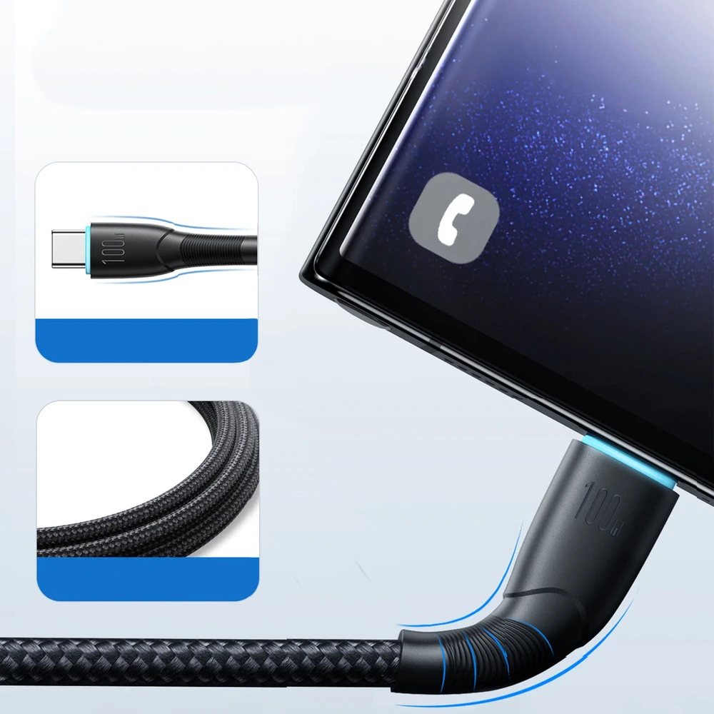 Joyroom SA32-AC6 Starry USB - USB-C kabelis 100W 1m - Juodas