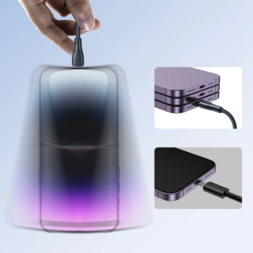 USB-C Lightning 20 W 1.2 m kabelis Joyroom S-CL020A11 (Juodas)