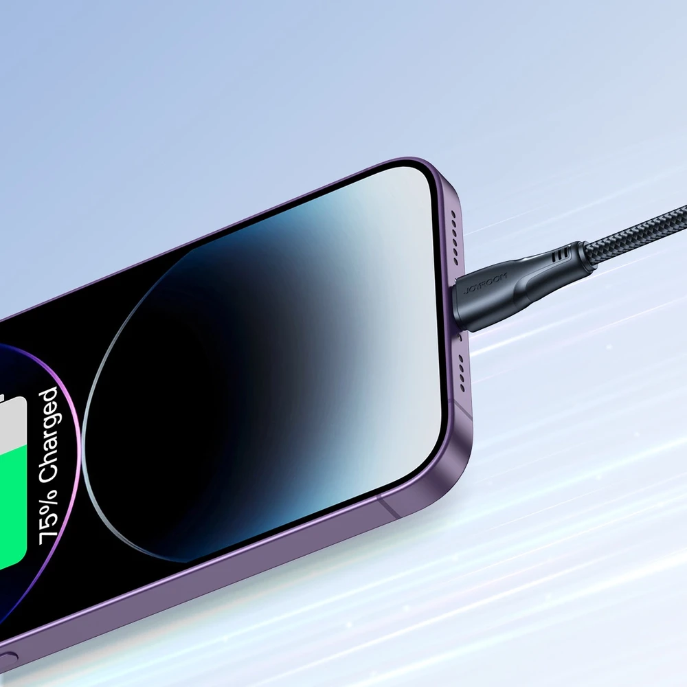 USB kabelis viršija / Lightning / 1.2 m Joyroom S-UL012A11 (juodas)