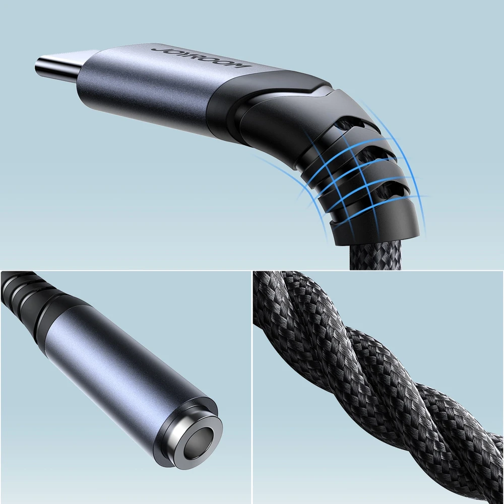 Garso adapteris Joyroom SY-C01 Type-C iki 3.5 mm (juodas)