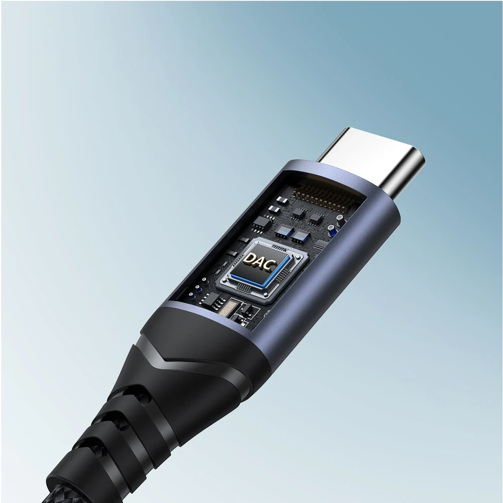 Garso adapteris Joyroom SY-C01 Type-C iki 3.5 mm (juodas)