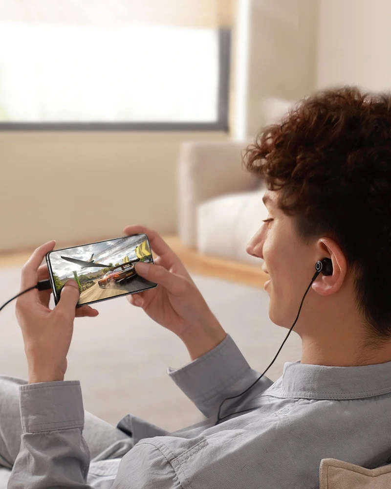 Ausinės Joyroom JR-EC07 USB-C juodos