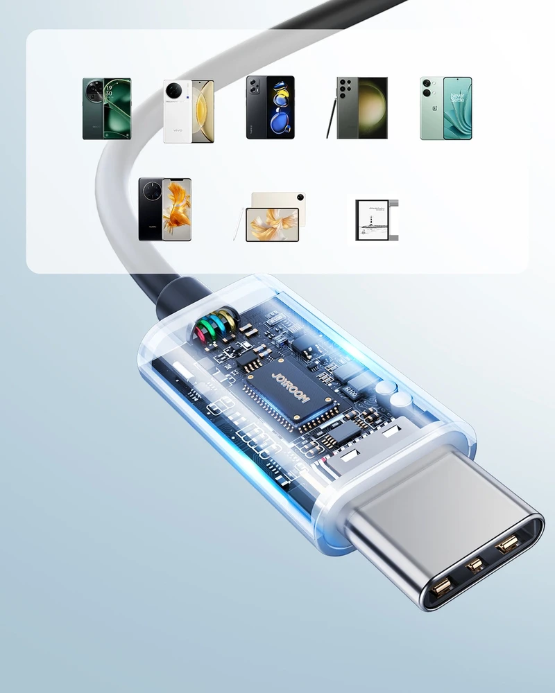 Ausinės Joyroom JR-EC07 USB-C juodos