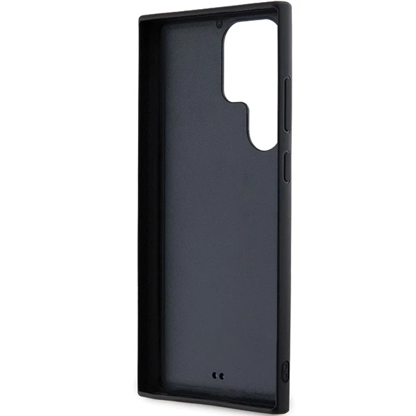 Samsung Galaxy S24 Ultra Karl Lagerfeld dėklas 3D Rubber Glitter Logo (KLHCS24L3DMBKCK) juodos spalvos