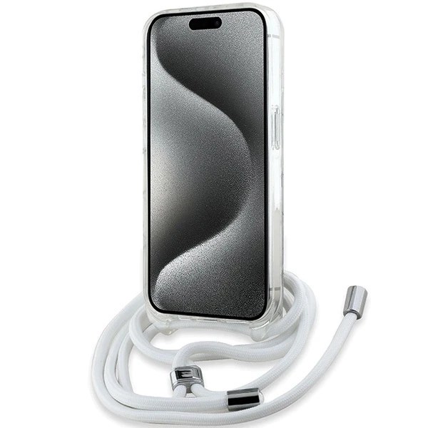 Karl Lagerfeld KLHMP15XHCKHNT Apple iPhone15 Pro Max 6.7″ kietas dėklas skaidrus Crossbody IML Karl Head Mag