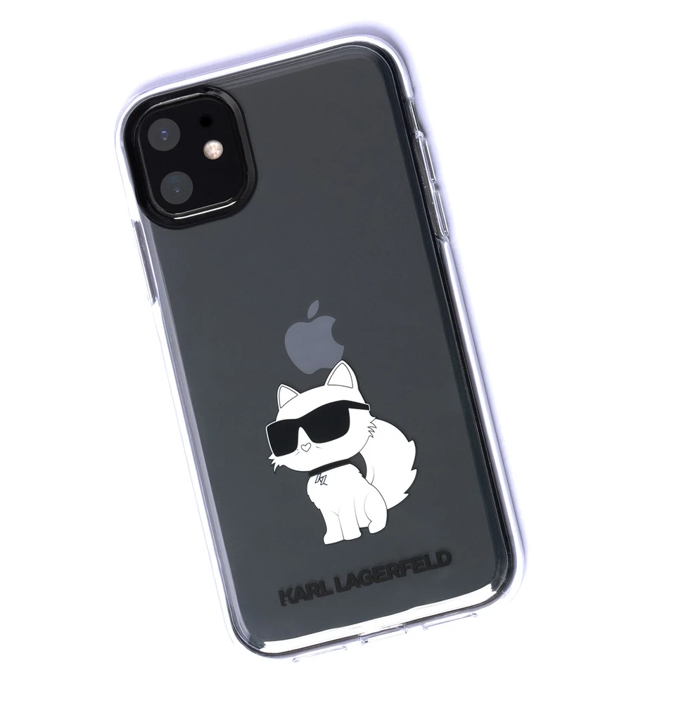 Karl Lagerfeld KLHCN61HNCHTCT Apple iPhone 11/ Xr 6,1″ skaidrus kietas dėklas Ikonik Choupette