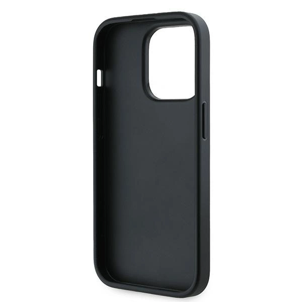 Apple iPhone 14 Pro Max Karl Lagerfeld Diagonal Quilted Script (KLHCP14XPQDSMGK) dėklas telefonui juodos spalvos
