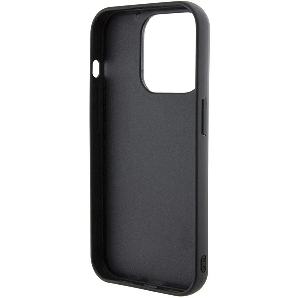 Dėklas Karl Lagerfeld KLHCP15XGSAKCPK IPHONE 15 PRO MAX 6.7 "Juodas/Juodas HARDCASE GRIPSTAND SAFFIANO KARL & CHOUPETTE PINS