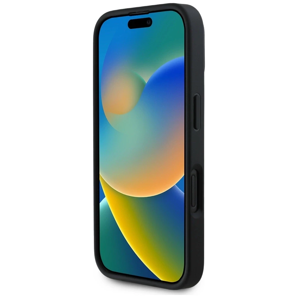 Dėklas Karl Lagerfeld HC 3D Rubber Double Heads Apple iPhone 16 juodos spalvos
