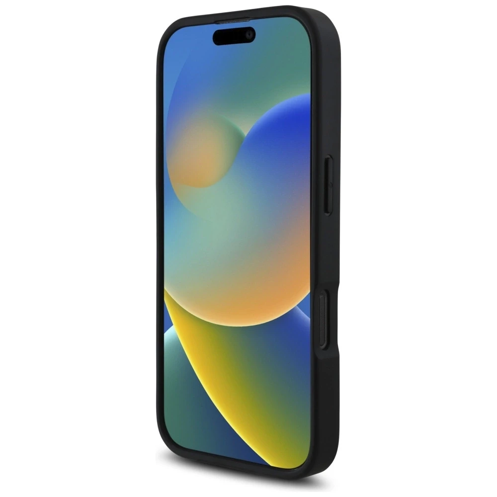 Karl Lagerfeld HC Grained PU Cardslot metalinis pailgas dėklas, skirtas iPhone 16 Pro Max - Juodas