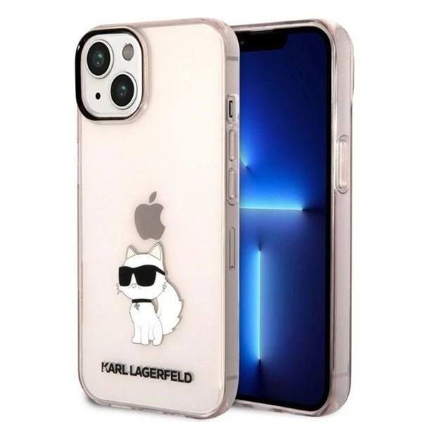 Dėklas Karl Lagerfeld KLHCP14SHNCHTCP IPHONE 14/15 / 13 6.1 "Rožinis / Rožinis HARDCASE IKONIK CHOUPETTE