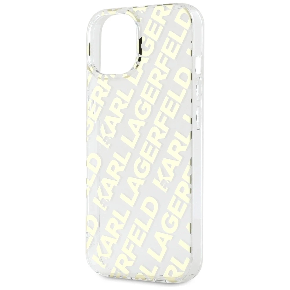 Apple iPhone 13 / 14 / 15 Karl Lagerfeld dėklas IML Fullover Logo (KLHCP15SHKFOEMD) aukso spalvos