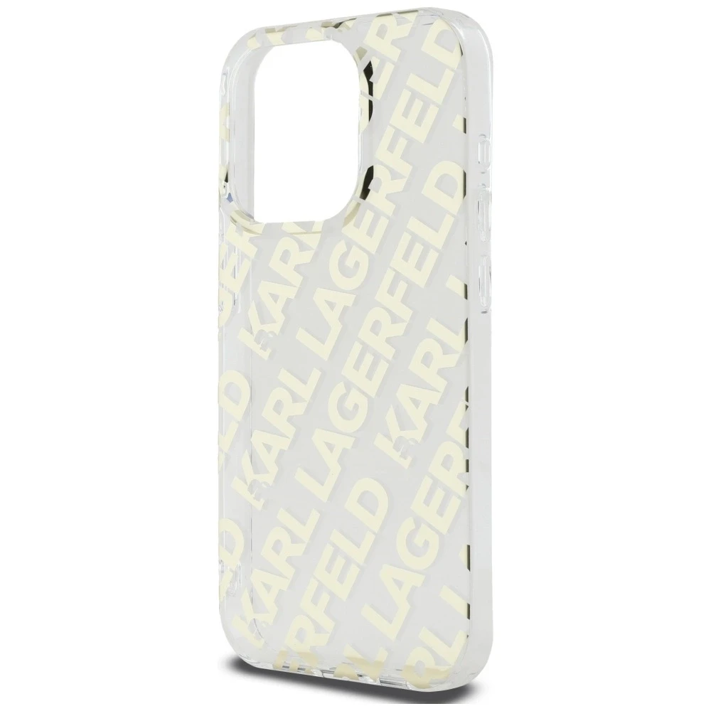 Karl Lagerfeld KLHCP15XHKFOEMD Apple iPhone 15 Pro Max 6.7″ auksinis kietas dėklas IML Fullover Logo