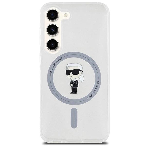 Karl Lagerfeld KLHMS24SHFCKNOT S24 S921 skaidrus kietas dėklas IML Ikonik MagSafe