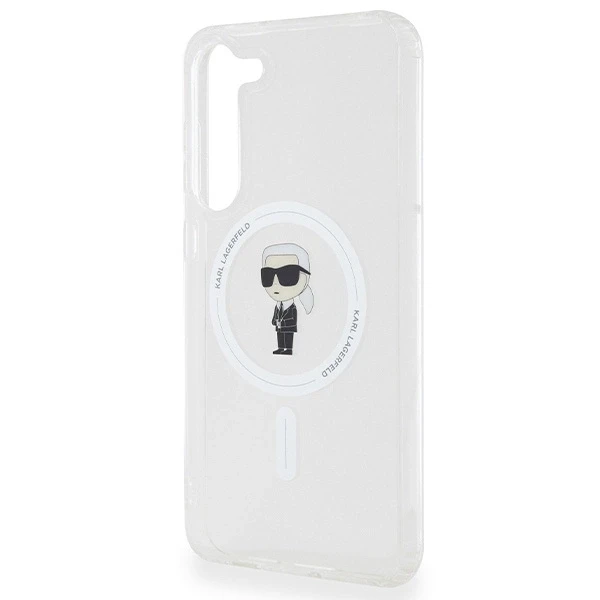 Karl Lagerfeld KLHMS24MHFCKNOT S24+ S926 skaidrus kietas dėklas IML Ikonik MagSafe