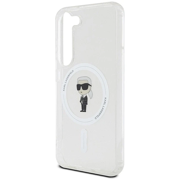Karl Lagerfeld KLHMS24SHFCKNOT S24 S921 skaidrus kietas dėklas IML Ikonik MagSafe