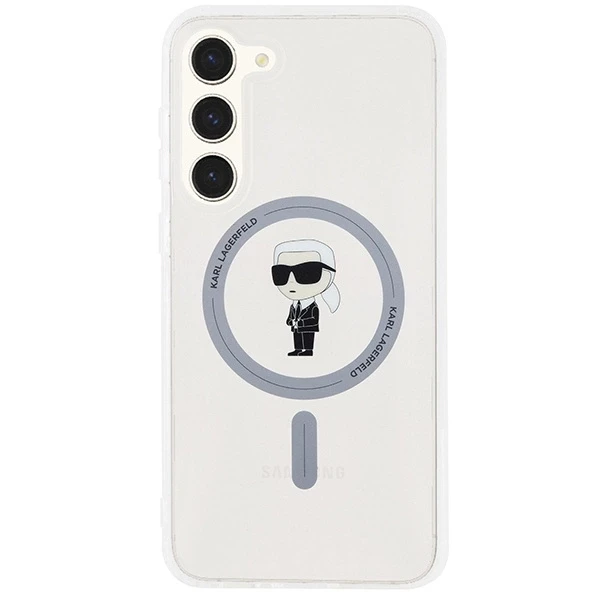 Karl Lagerfeld KLHMS24MHFCKNOT S24+ S926 skaidrus kietas dėklas IML Ikonik MagSafe