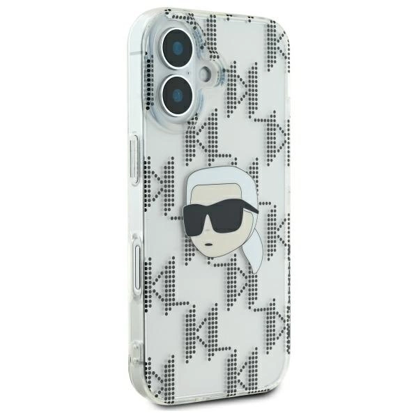 Karl Lagerfeld IML Karl Head Electroplated - dėklas skirtas Apple iPhone 16 transparent