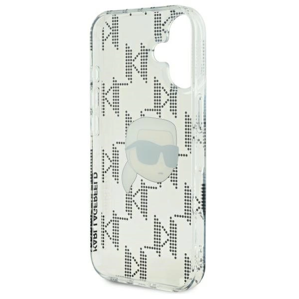 Karl Lagerfeld IML Karl Head Electroplated - dėklas skirtas Apple iPhone 16 transparent