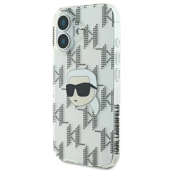 Karl Lagerfeld IML Karl Head Electroplated - dėklas skirtas Apple iPhone 16 transparent