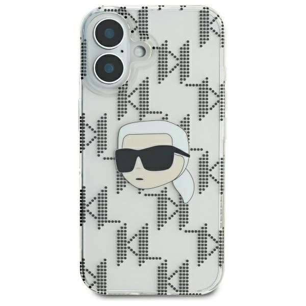 Karl Lagerfeld IML Karl Head Electroplated - dėklas skirtas Apple iPhone 16 transparent