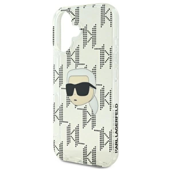 Karl Lagerfeld IML Karl Head Electroplated - dėklas skirtas Apple iPhone 16 transparent