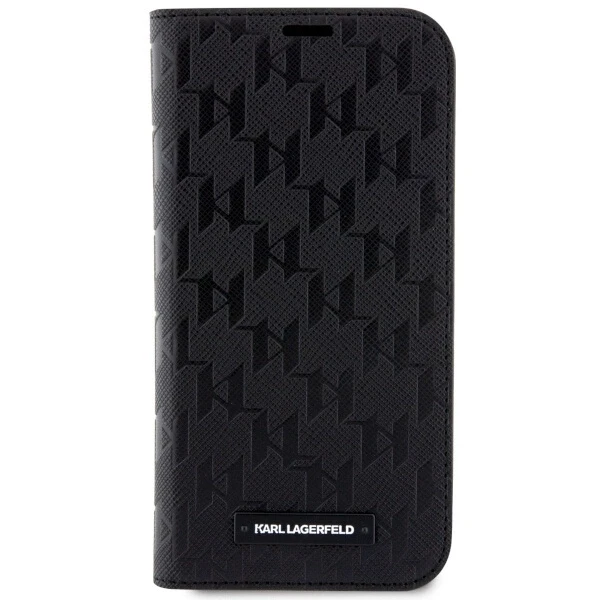 Dėklas Karl Lagerfeld KLBKP14XSAKLHPK IPHONE 14 PRO MAX 6.7 "BOOKCASE Juodas/Juodas SAFFIANO MONOGRAM