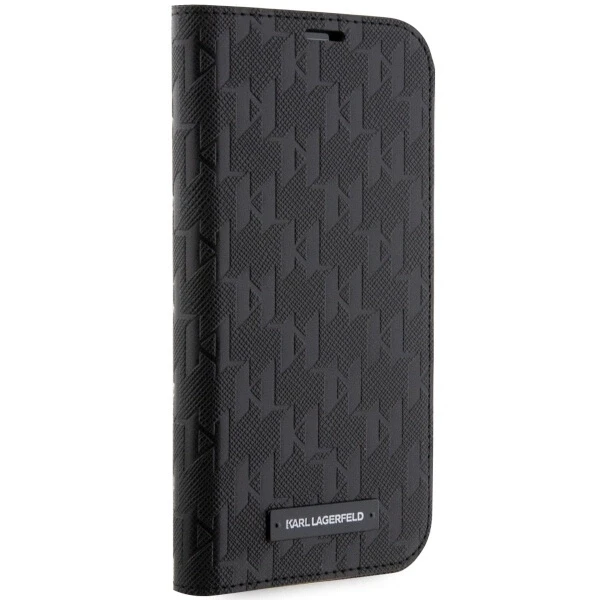 Dėklas Karl Lagerfeld KLBKP14XSAKLHPK IPHONE 14 PRO MAX 6.7 "BOOKCASE Juodas/Juodas SAFFIANO MONOGRAM