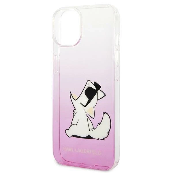 Karl Lagerfeld KLHCP14MCFNRCPI Apple iPhone 14 Plus / 15 Plus 6,7″ kietas dėklas rožinės spalvos Choupette Fun