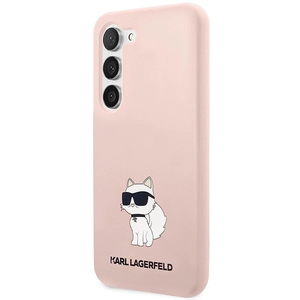 Karl Lagerfeld KLHCS23SSNCHBCP S23 S911 kietas dėklas rožinės spalvos Silicone Choupette