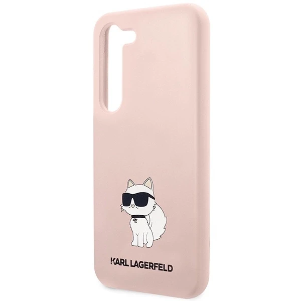 Karl Lagerfeld KLHCS23SSNCHBCP S23 S911 kietas dėklas rožinės spalvos Silicone Choupette