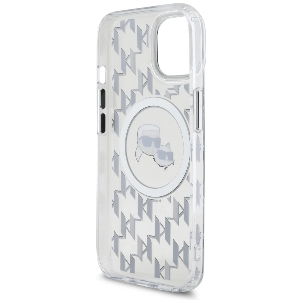 Dėklas Karl Lagerfeld KLHMP15SHMCKMHT Apple iPhone 15 6.1″ skaidrus IML Monogram Karl&Choupette H