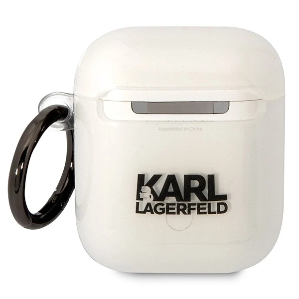 Karl Lagerfeld KLA2HNIKTCT AirPods 1/2 dėklas skaidrus Karl`s Head