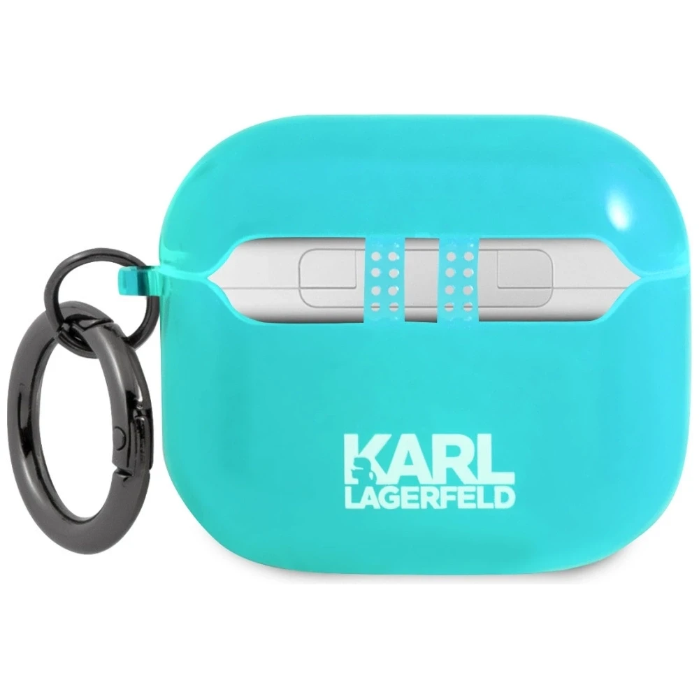 Karl Lagerfeld KLA3UCHFL AirPods 3 dėklas mėlynos spalvos Choupette