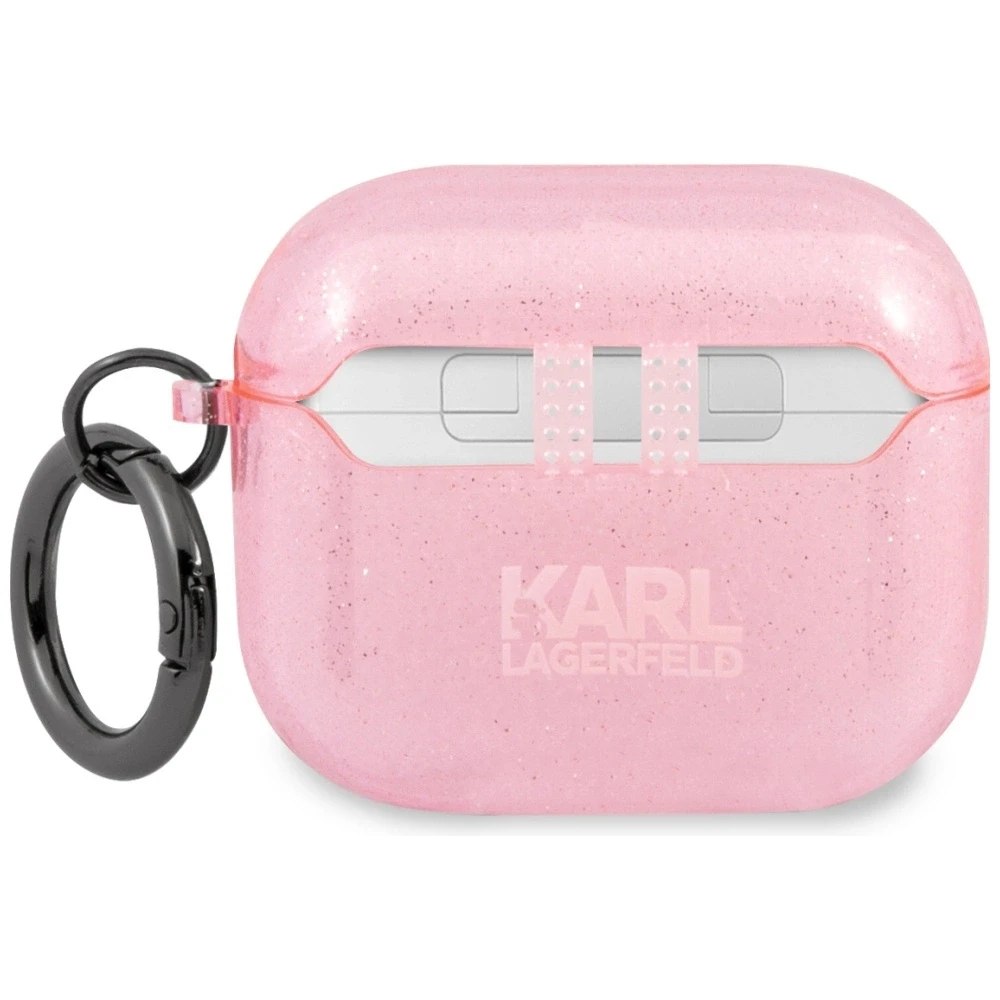 Karl Lagerfeld KLA3UCHGP AIRPODS 3 COVER Rožinis/Rožinis GLITTER CHOUPETTE