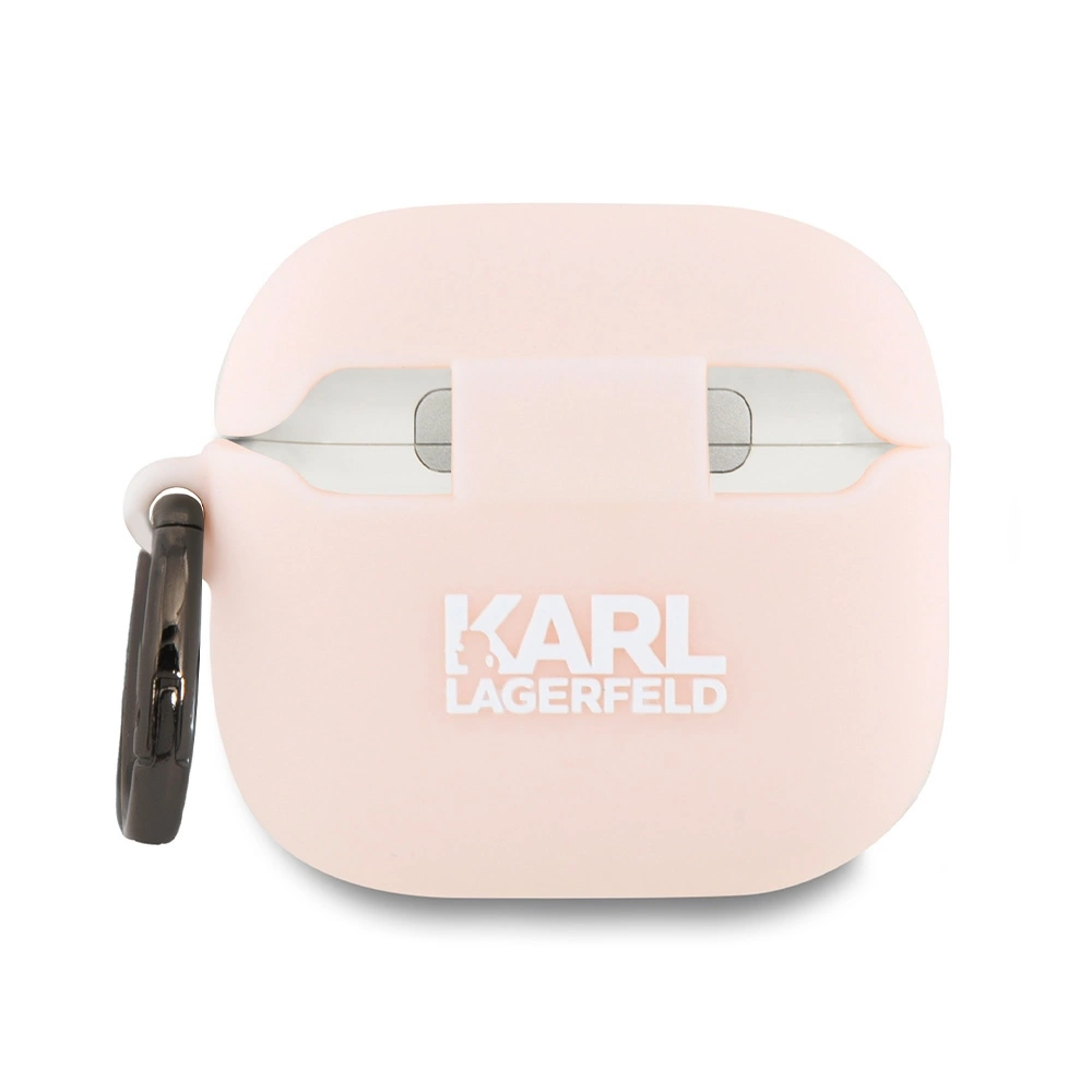Dėklas Karl Lagerfeld KLA4RUNCHP AirPods 4 cover pink Silicone Choupette Head 3D