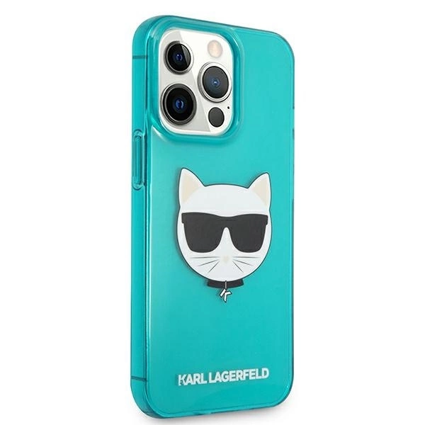 Dėklas Karl Lagerfeld HARDCASE KLHCP13LCHTRB IPHONE 13 PRO GLITTER CHOUPETTE FUN Mėlynas