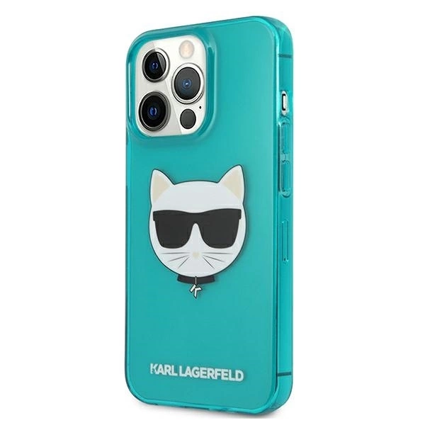 Dėklas Karl Lagerfeld HARDCASE KLHCP13LCHTRB IPHONE 13 PRO GLITTER CHOUPETTE FUN Mėlynas