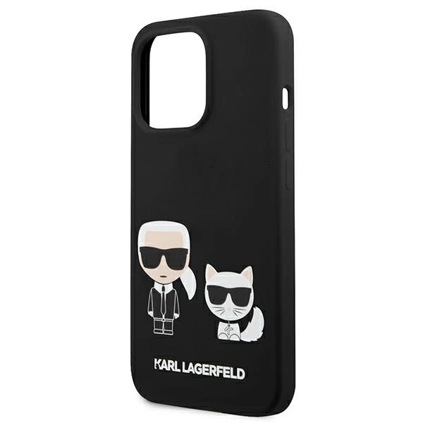 Karl Lagerfeld Slilicone Karl & Choupette - dėklas skirtas Apple iPhone 13 Pro Juodas