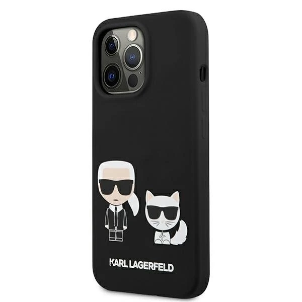 Karl Lagerfeld Slilicone Karl & Choupette - dėklas skirtas Apple iPhone 13 Pro Juodas