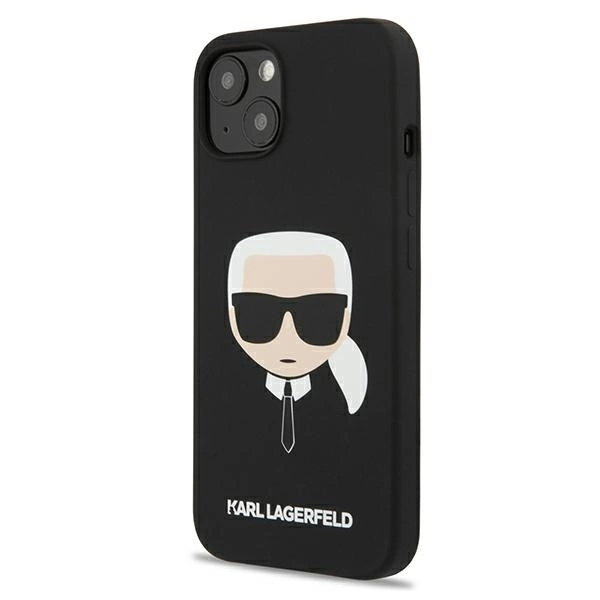Dėklas Karl Lagerfeld KLHCP13SSLKHBK iPhone 13 mini 5,4" juoda/juodas hardcase Silicone Karl's Head