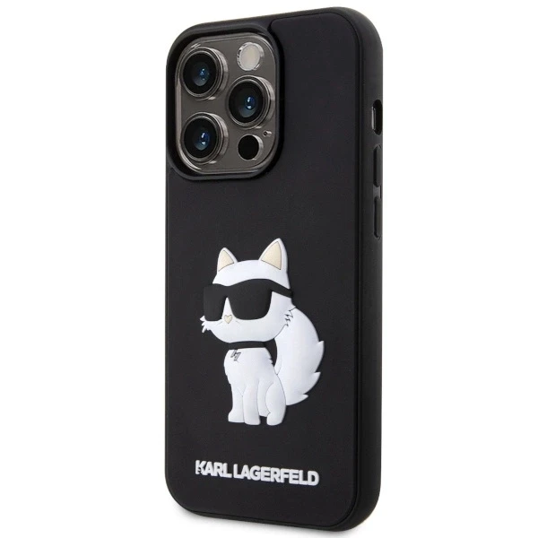 Apple iPhone 14 Pro Max Karl Lagerfeld dėklas Rubber Choupette 3D (KLHCP14X3DRKHNK) juodos spalvos