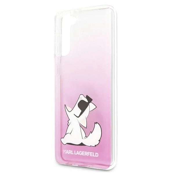 Karl Lagerfeld KLHCS21MCFNRCPI S21+ G996kietas dėklas rožinės spalvos Choupette Fun
